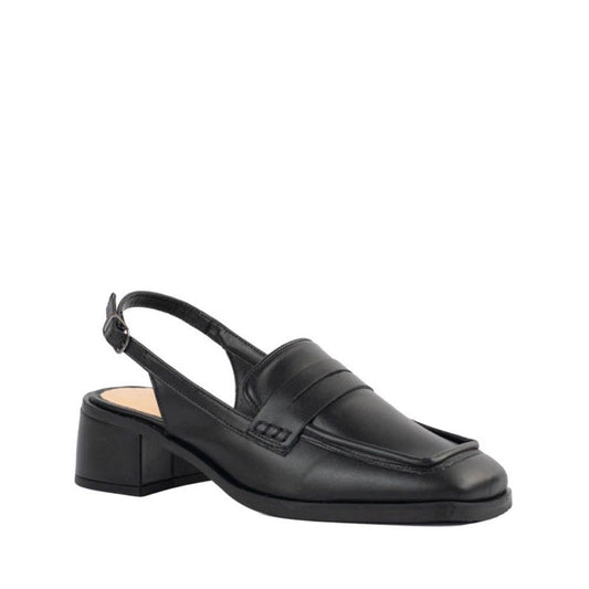 Slinback de Couro Veneto La Fenice Preto 105101