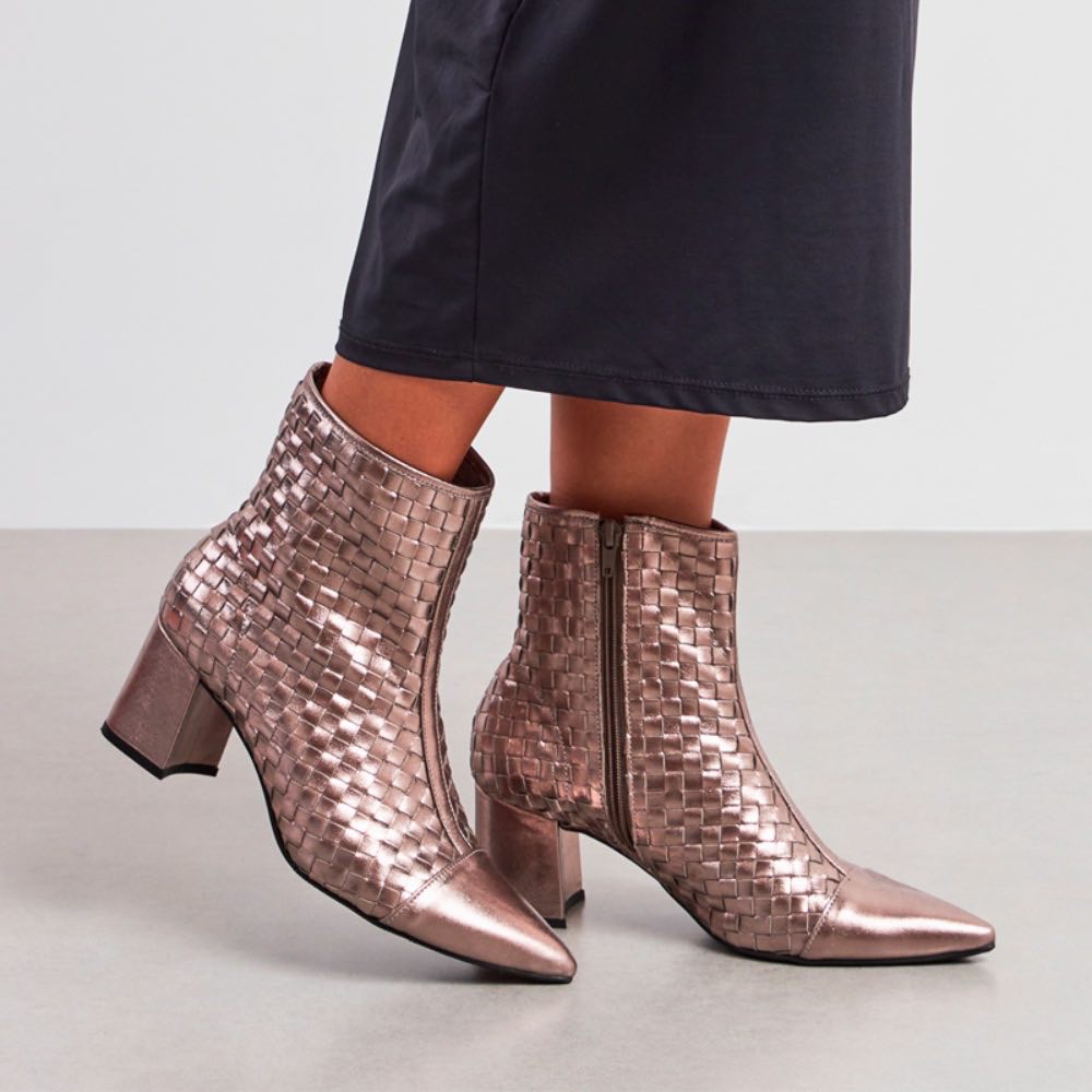Bota de Couro Cristal La Fenice Onix 105099