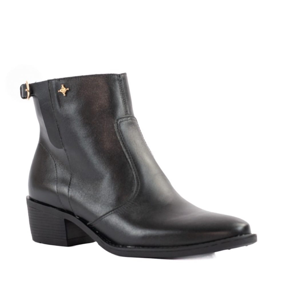Bota de Couro Milano La Fenice Preto 105198