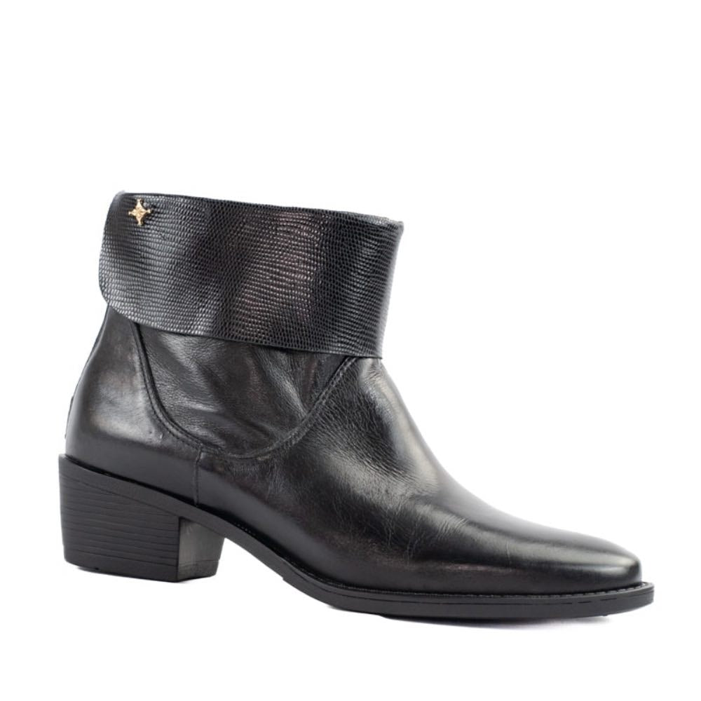 Bota de Couro La Fenice Flow Preto 105199