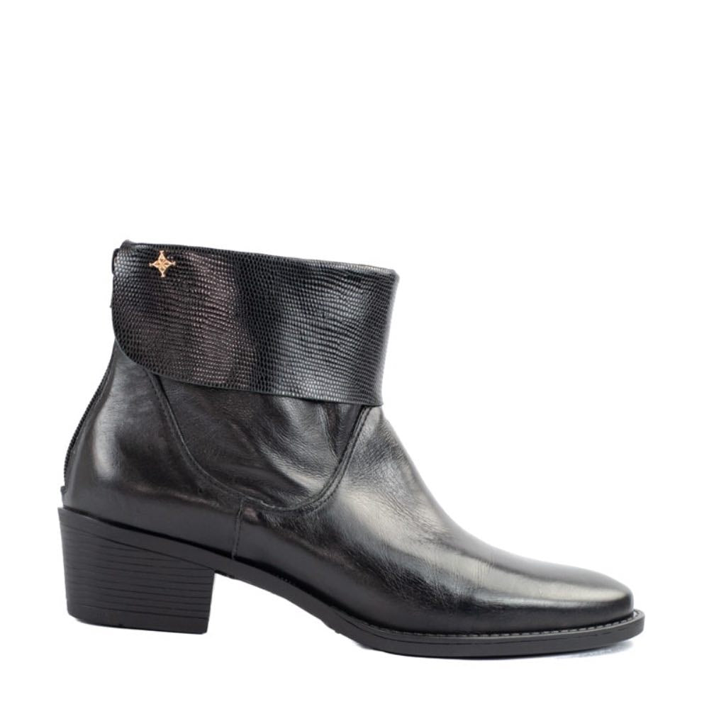 Bota de Couro La Fenice Flow Preto 105199