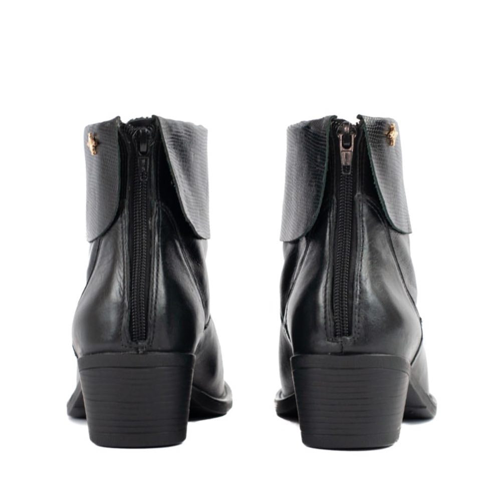 Bota de Couro La Fenice Flow Preto 105199