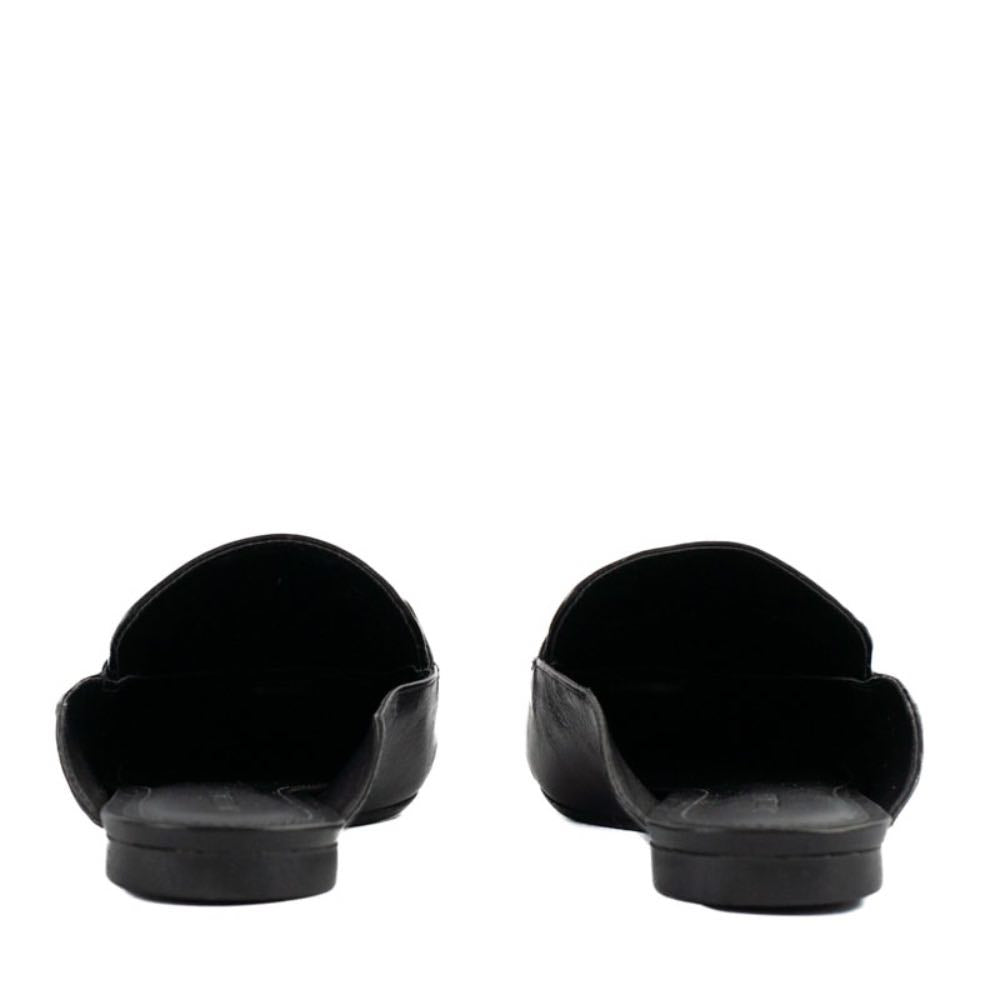 Mule de Couro La Fenice Flow Preto 105201