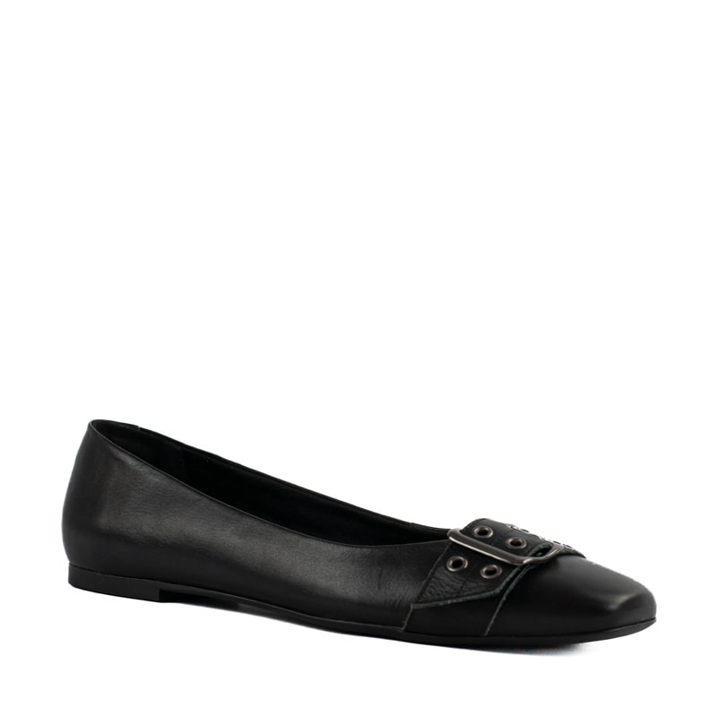 Sapatilha de Couro La Fenice Atanado Preto 105254