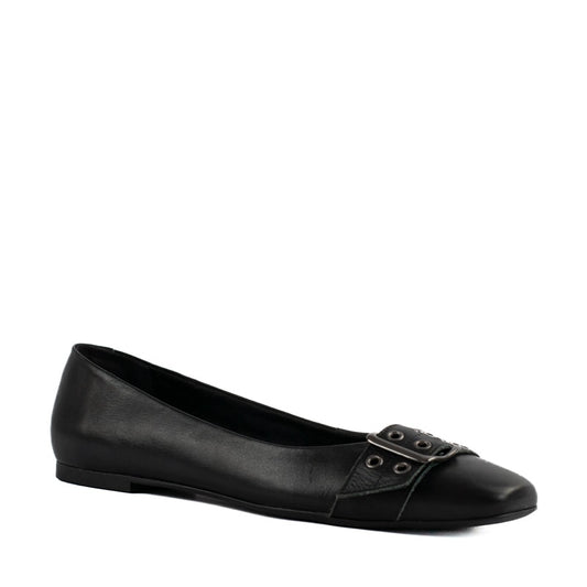 Sapatilha de Couro La Fenice Atanado Preto 105254