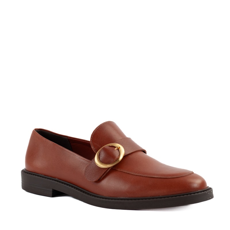 Mocassim de Couro La Fenice Milano Pinhão 105266