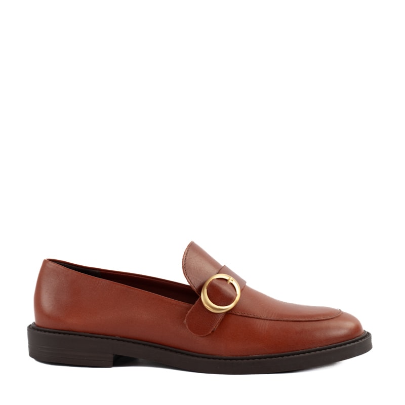 Mocassim de Couro La Fenice Milano Pinhão 105266
