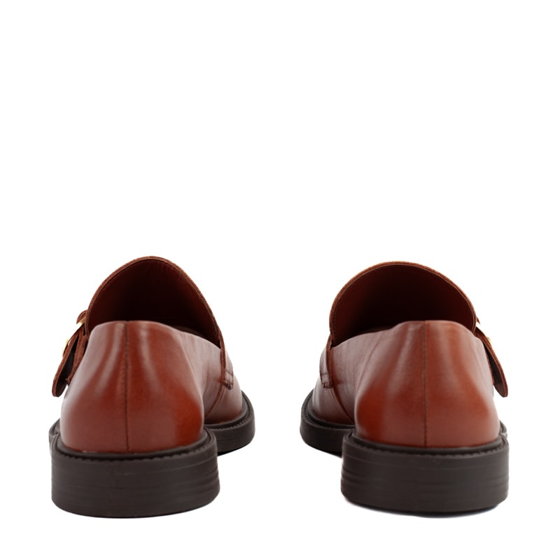 Mocassim de Couro La Fenice Milano Pinhão 105266