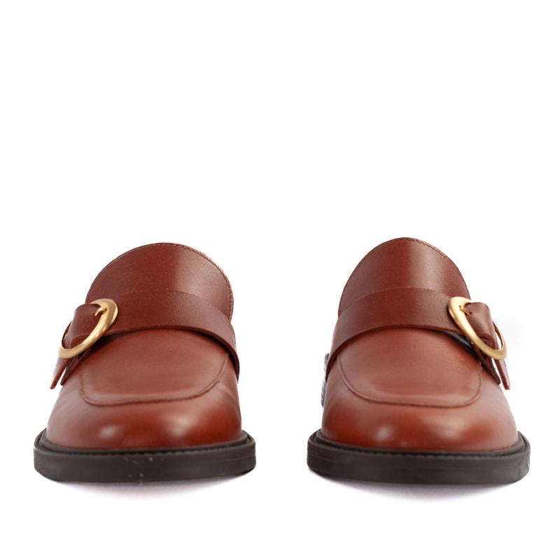 Mocassim de Couro La Fenice Milano Pinhão 105266