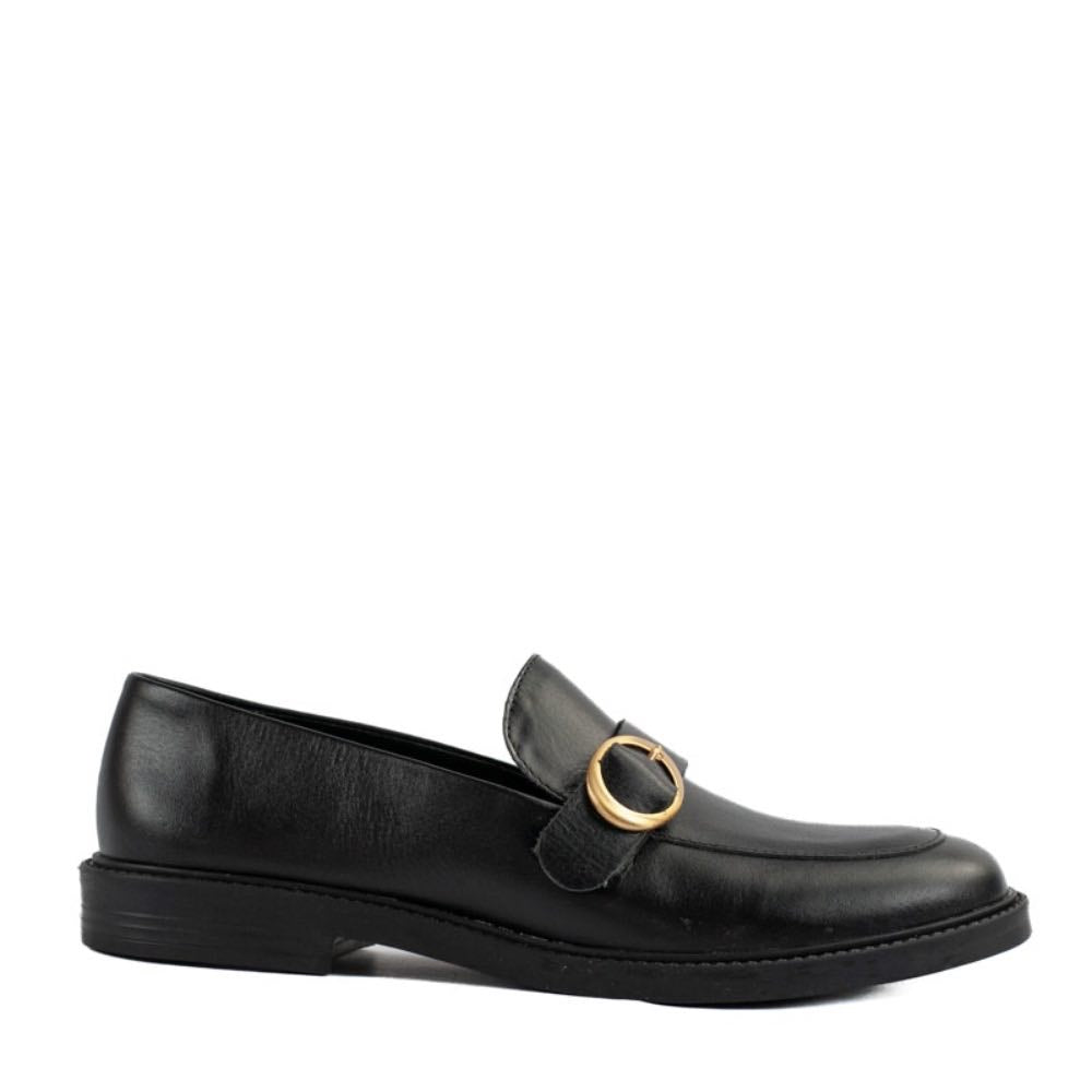 Mocassim de Couro La Fenice Milano Preto 105266