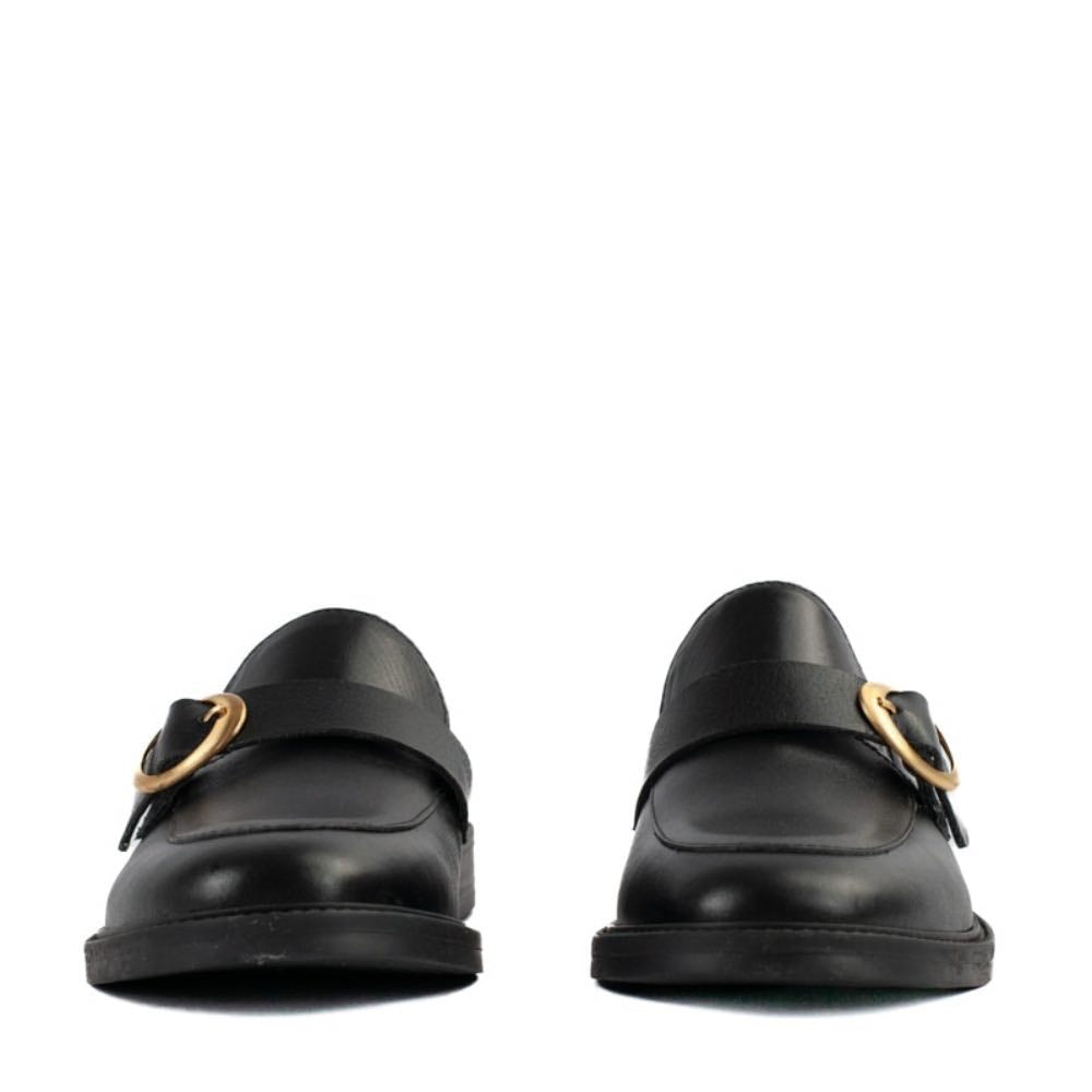 Mocassim de Couro La Fenice Milano Preto 105266