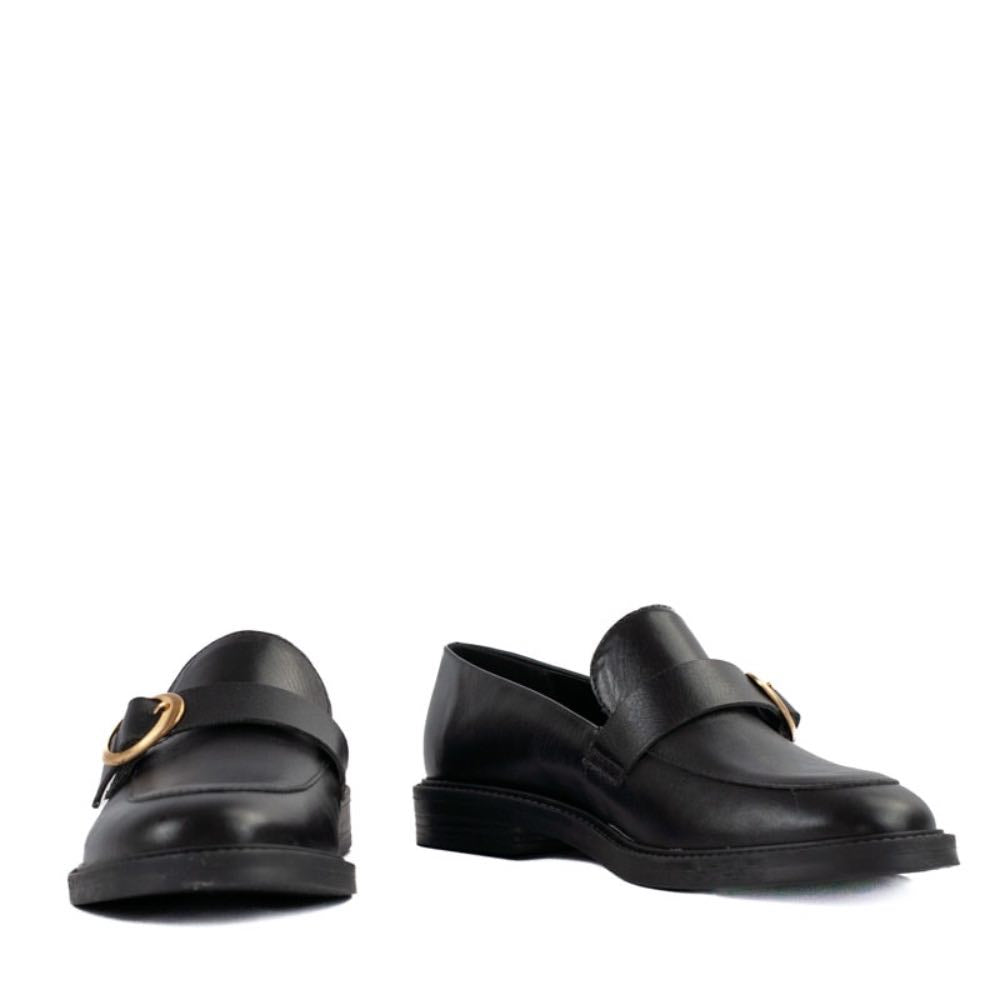 Mocassim de Couro La Fenice Milano Preto 105266