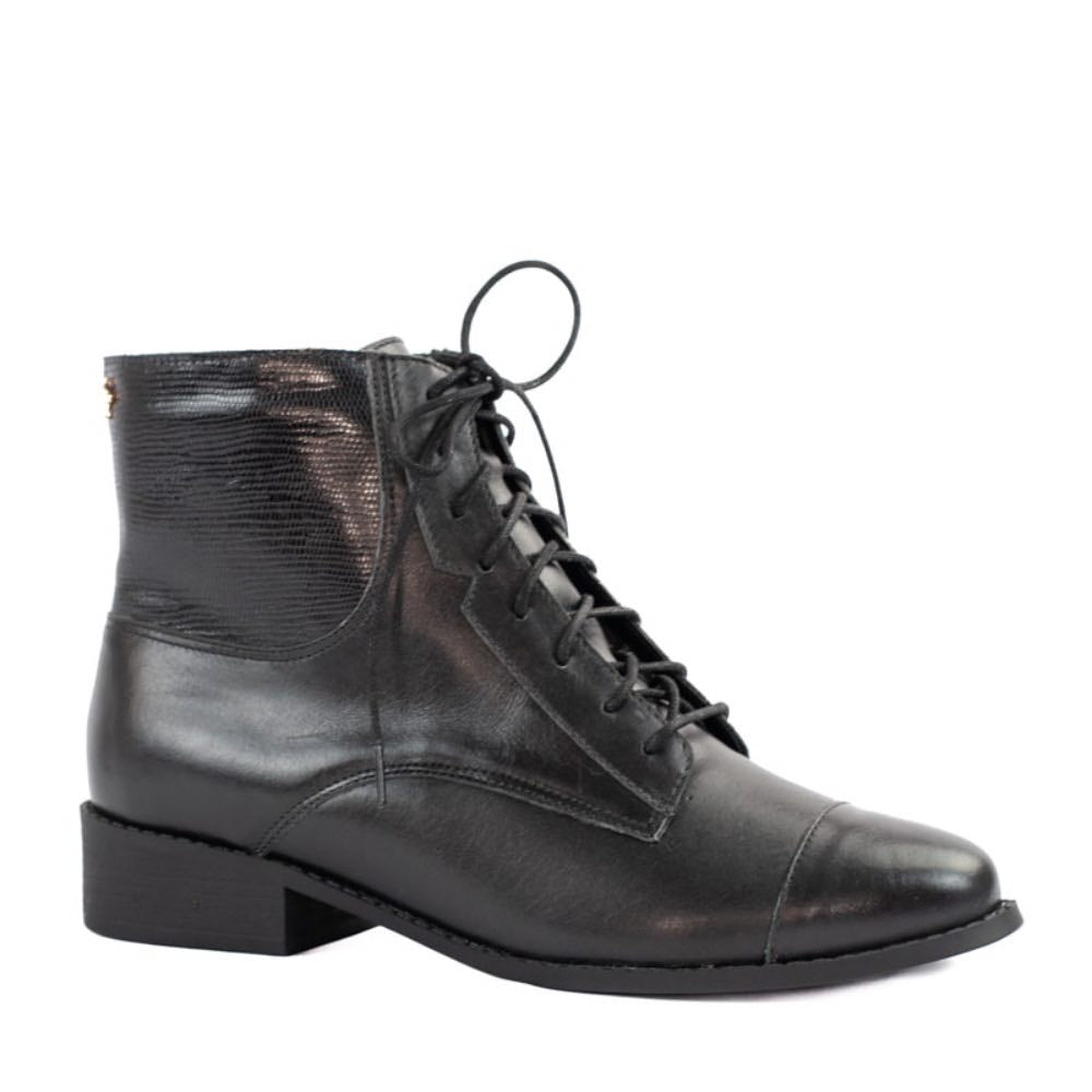 Bota de Couro La Fenice Milano Preto 105267