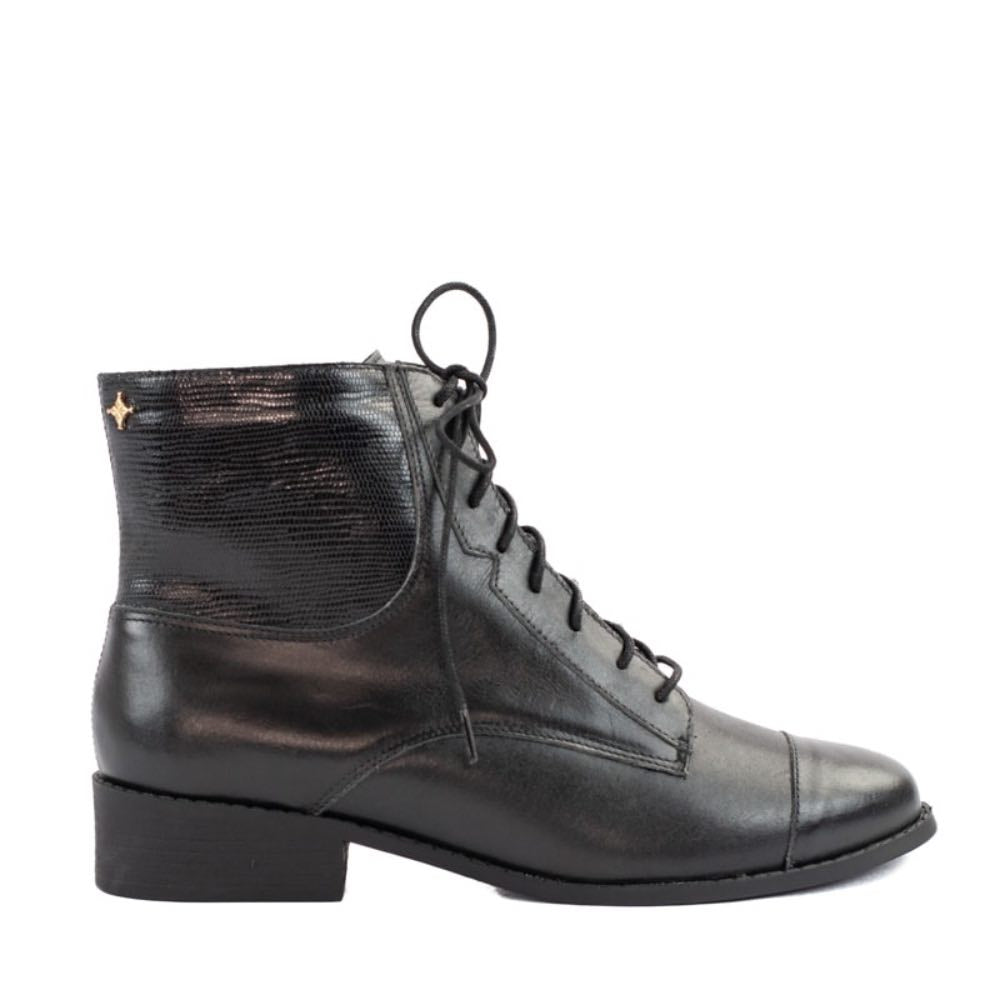 Bota de Couro La Fenice Milano Preto 105267