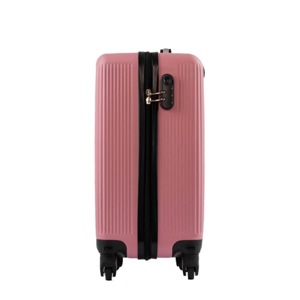 Mala de Bordo La Fenice com Zíper Antifurto Capri ABS Rose 101716