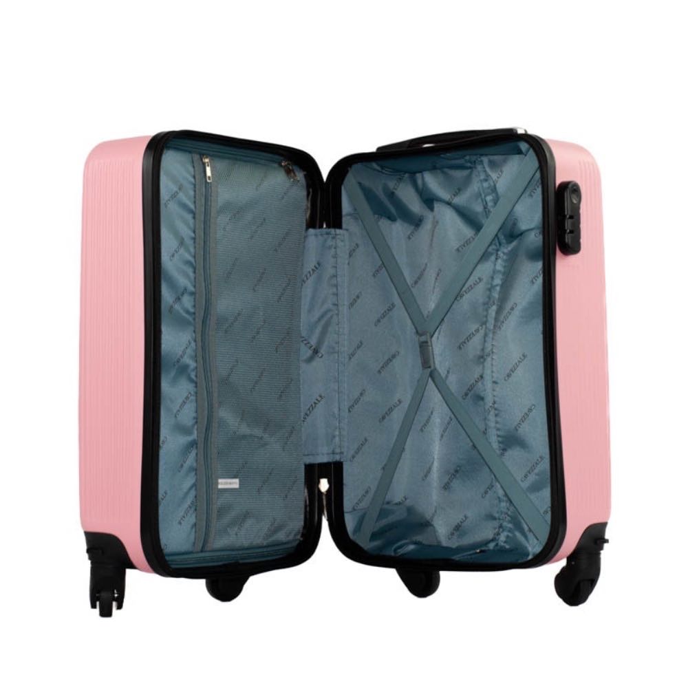 Mala de Bordo La Fenice com Zíper Antifurto Capri ABS Rose 101716
