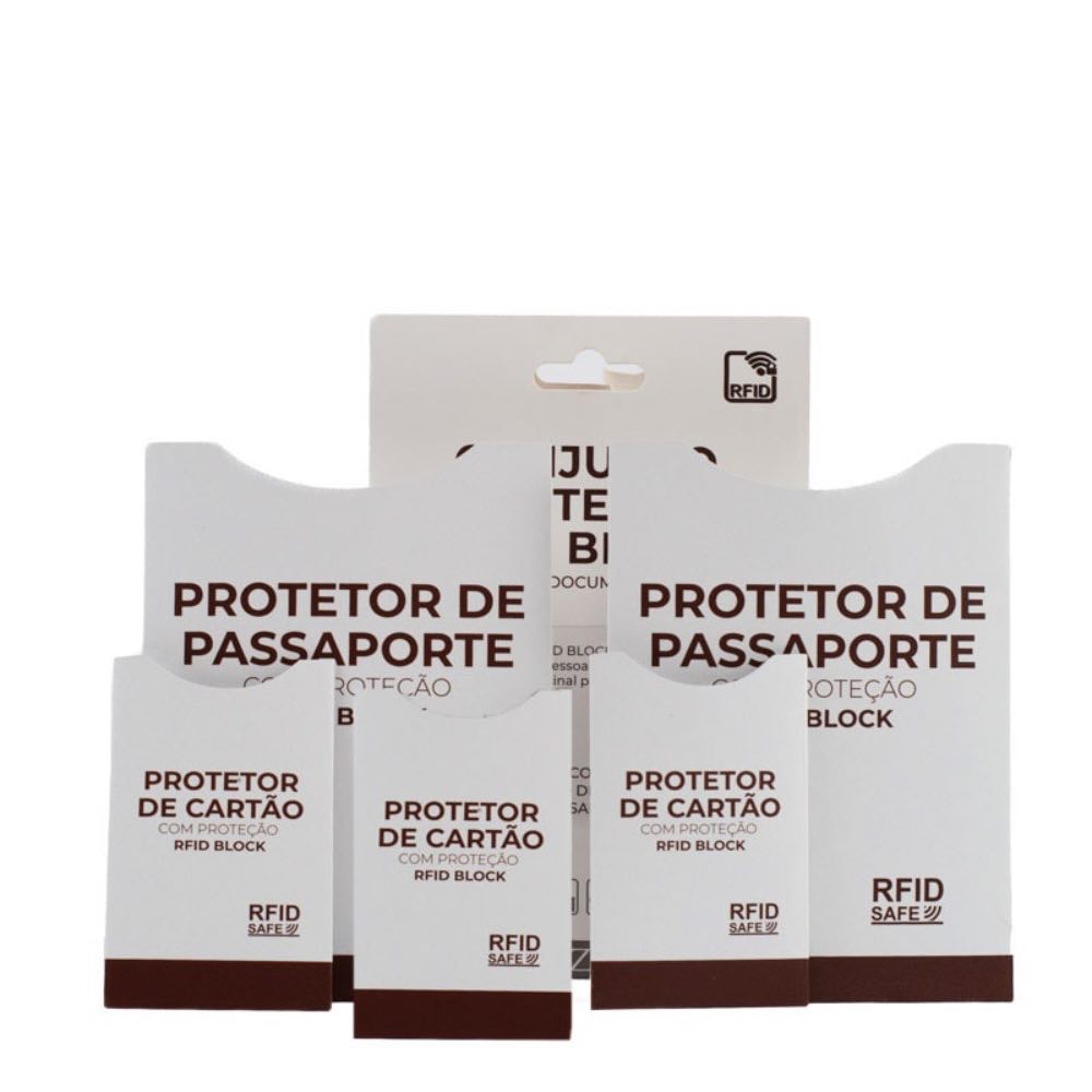 Conjunto Protetor RFID BLOCK La Fenice Branco 105212