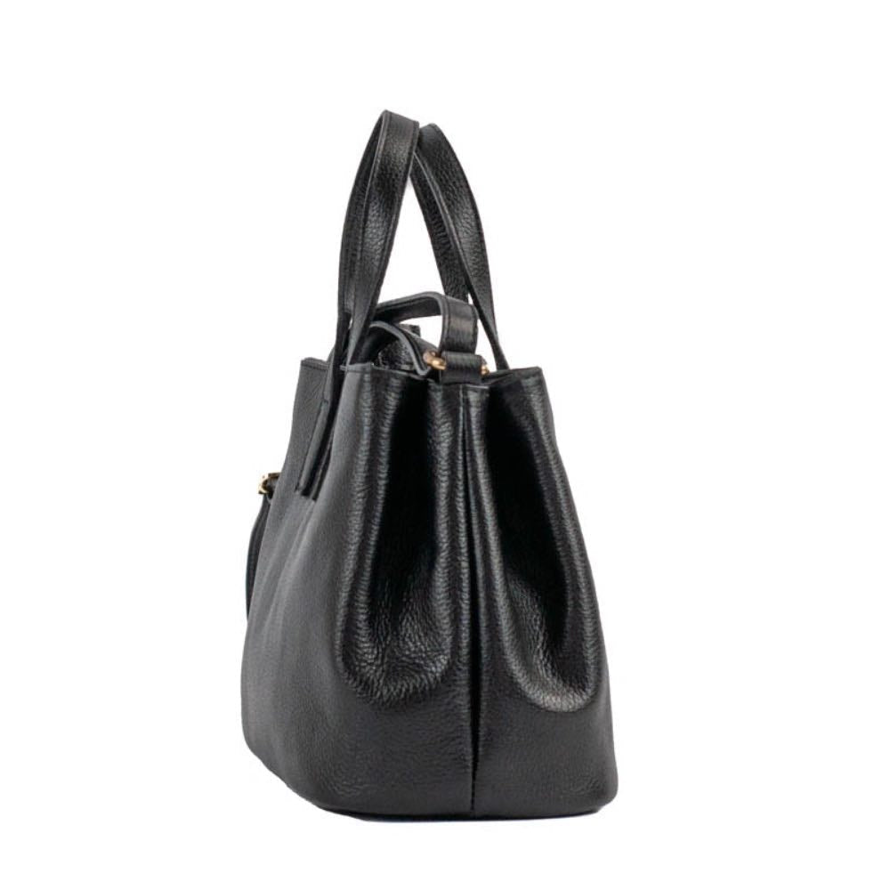 Tote Bag Média de Couro Floater La Fenice Preto 105315