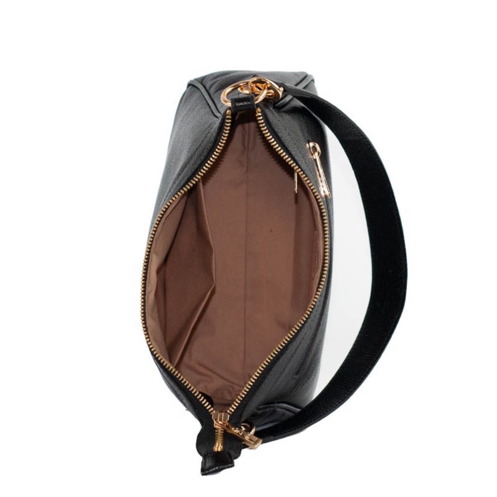 Bolsa Baguete Média de Couro Soft La Fenice Preto 105328