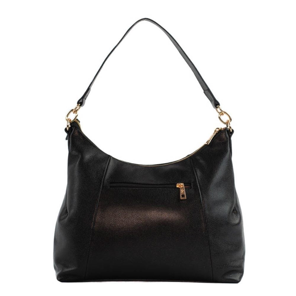 Bolsa Hobo Grande de Couro Soft La Fenice Preto 105330