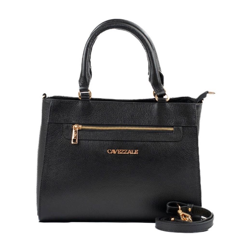 Tote Bag Média de Couro Floter La Fenice Preto 105049
