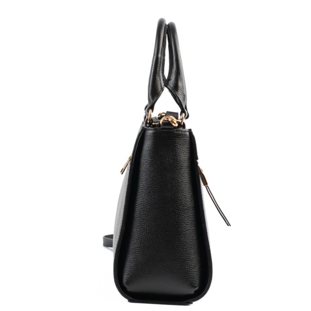 Tote Bag Média de Couro Floter La Fenice Preto 105049