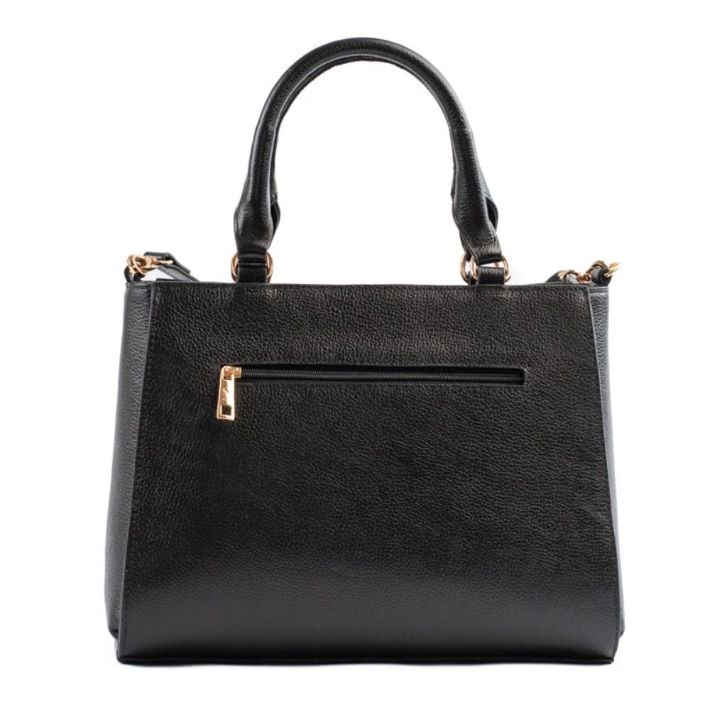 Tote Bag Média de Couro Floter La Fenice Preto 105049