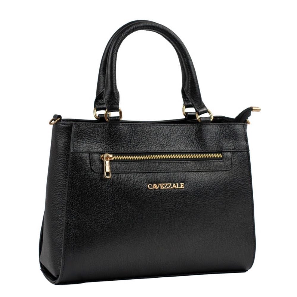 Tote Bag Média de Couro Floter La Fenice Preto 105049