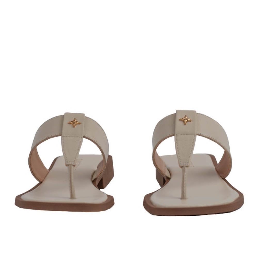 Sandália de Couro La Fenice Off White 105417
