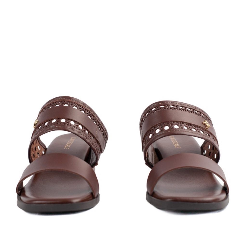 Tamanco de Couro La Fenice Chocolate 105419