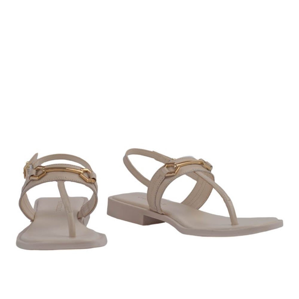 Sandália de Couro La Fenice Off White 105451