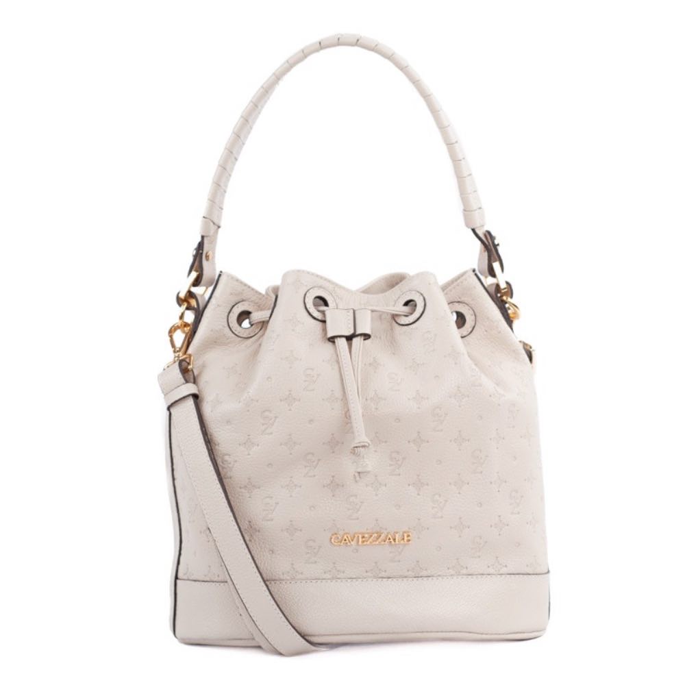 Bolsa Bucket de Couro Média Monograma La Fenice Chantilly 105482