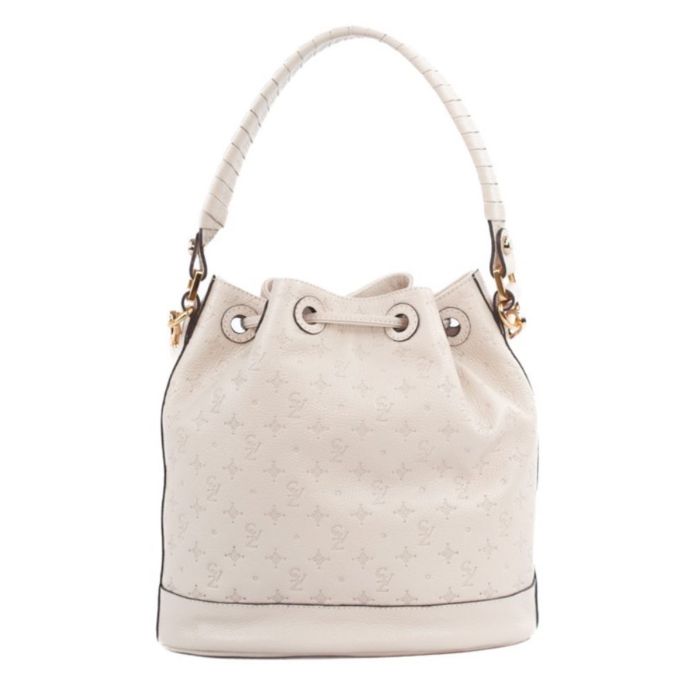 Bolsa Bucket de Couro Média Monograma La Fenice Chantilly 105482