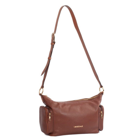 Bolsa Tiracolo Grande de Couro La Fenice Conhaque/Canyon 105487