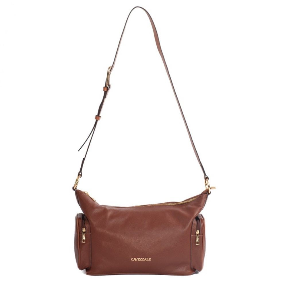 Bolsa Tiracolo Grande de Couro La Fenice Conhaque/Canyon 105487