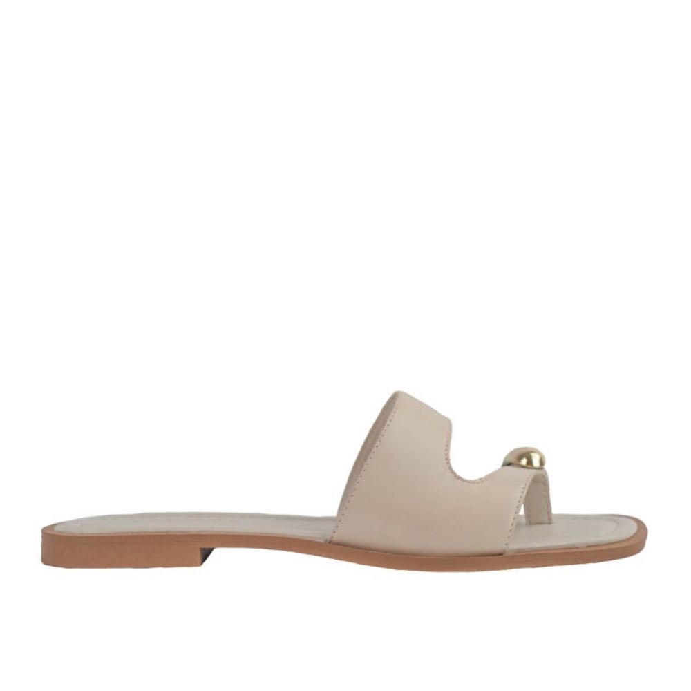 Sandália de Couro Atanado La Fenice Off White 105407