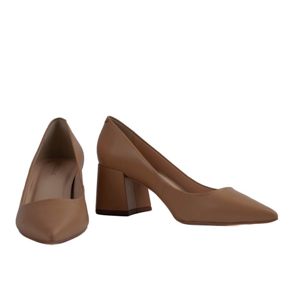 Scarpin de Couro Bristol La Fenice Macadâmia 105397