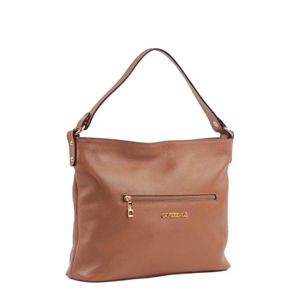 Bolsa Hobo Grande de Couro Floter La Fenice Caramelo 105558
