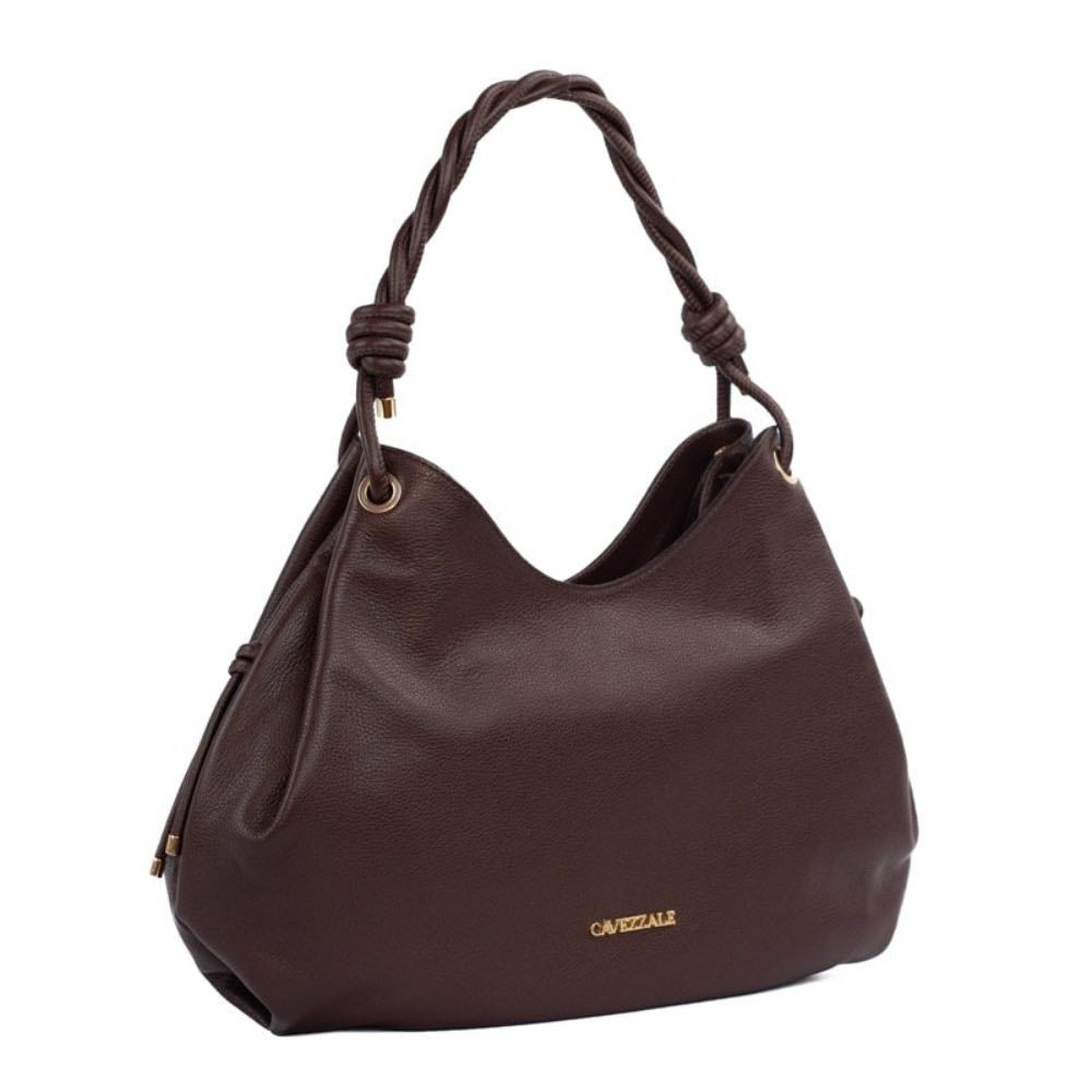 Bolsa Hobo Grande de Couro Floter La Fenice Marrom 105560