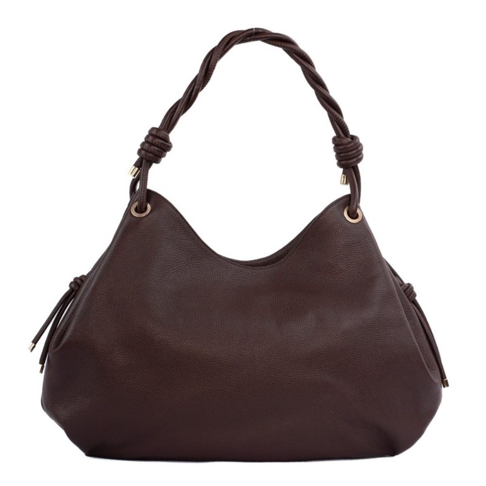 Bolsa Hobo Grande de Couro Floter La Fenice Marrom 105560