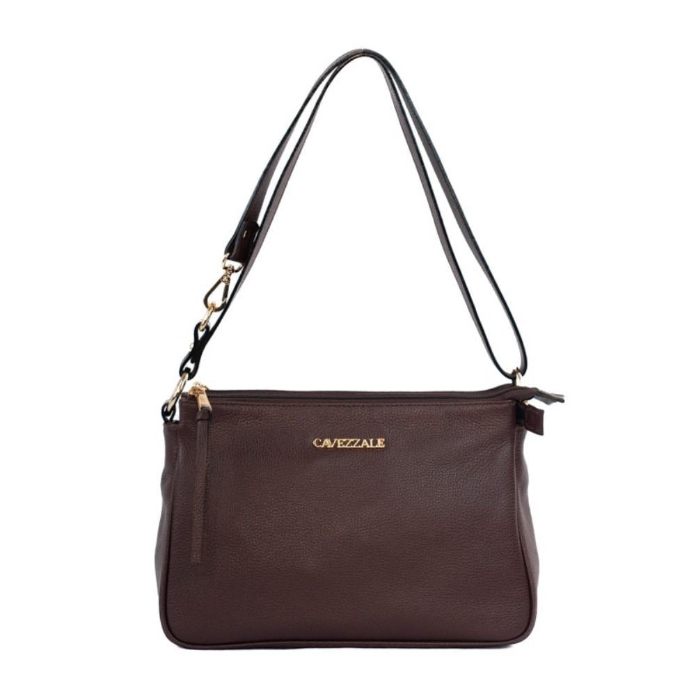 Bolsa Tiracolo Média de Couro Floter La Fenice Marrom 105562