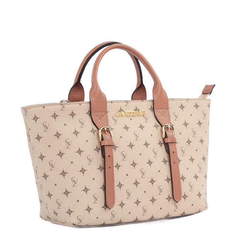 Shopping Bag Média Personnalité La Fenice Nude/Mousse 105574