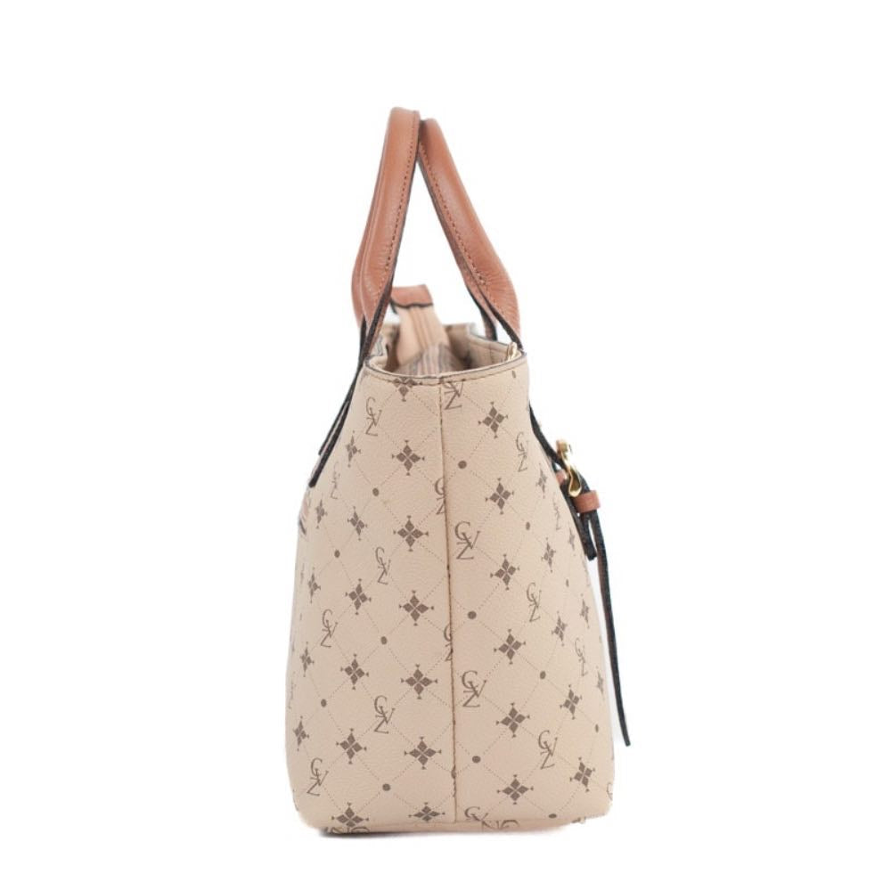 Shopping Bag Média Personnalité La Fenice Nude/Mousse 105574