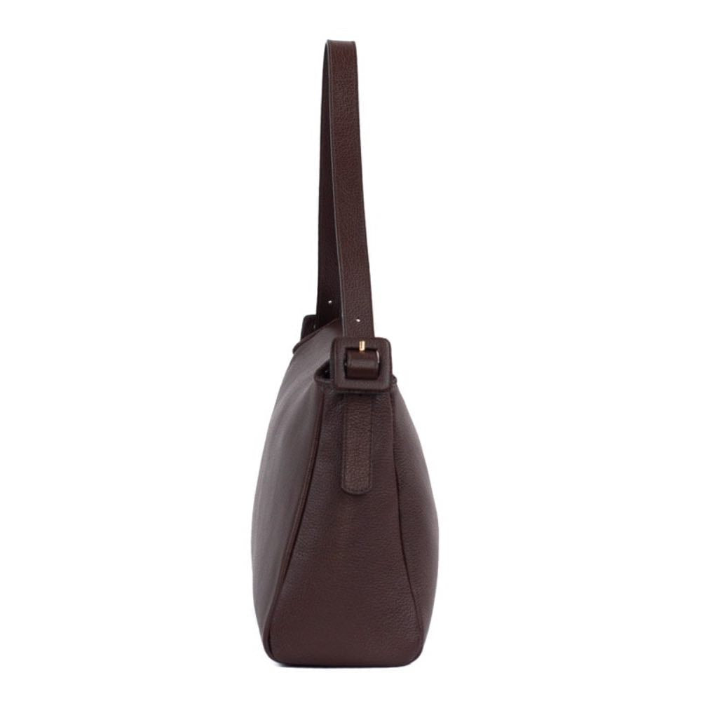 Bolsa Hobo Grande de Couro Floter La Fenice Marrom 105557