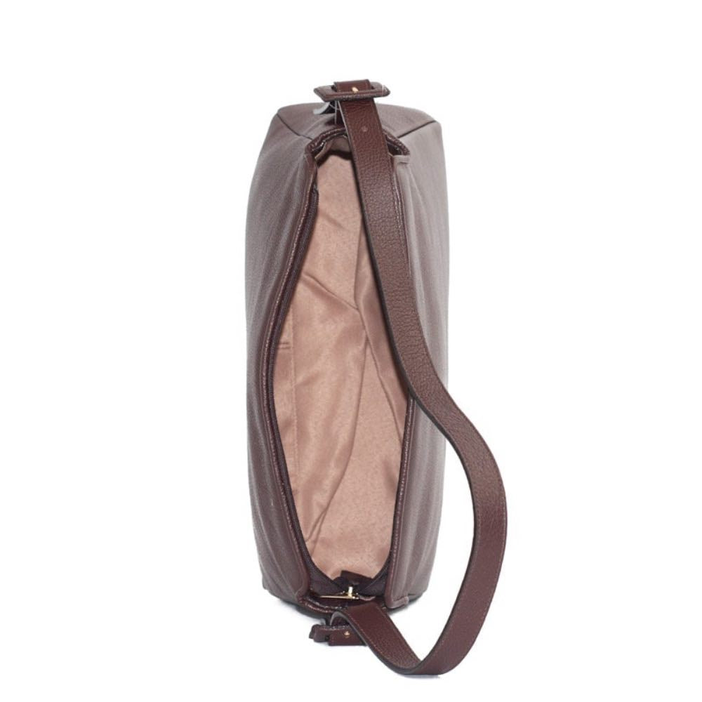 Bolsa Hobo Grande de Couro Floter La Fenice Marrom 105557