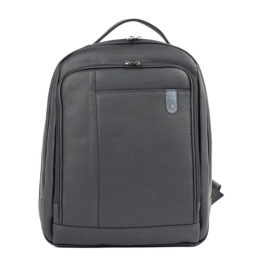 Mochila de Couro Búfalo La Fenice Preto/Marinho 105473