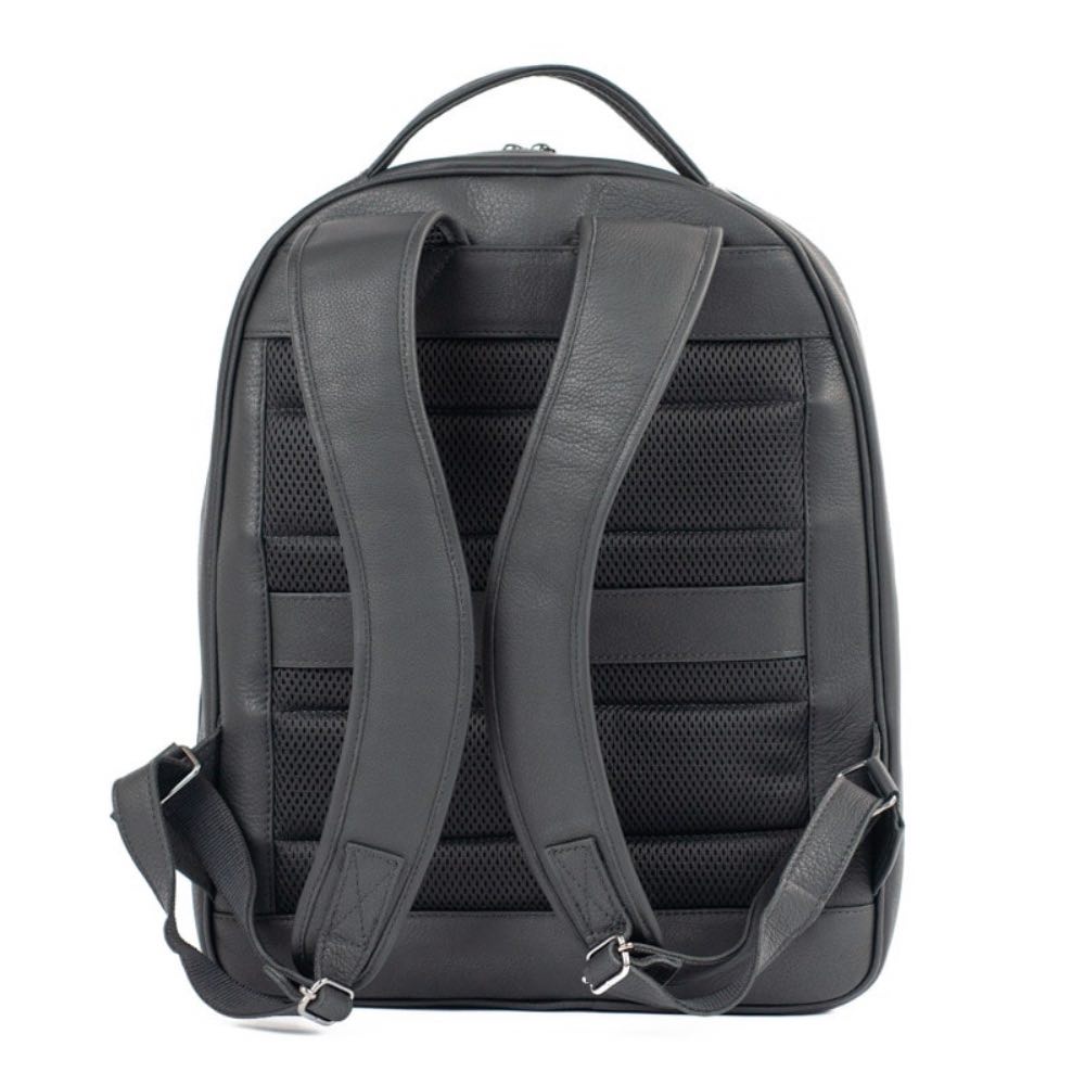 Mochila de Couro Búfalo La Fenice Preto/Marinho 105473