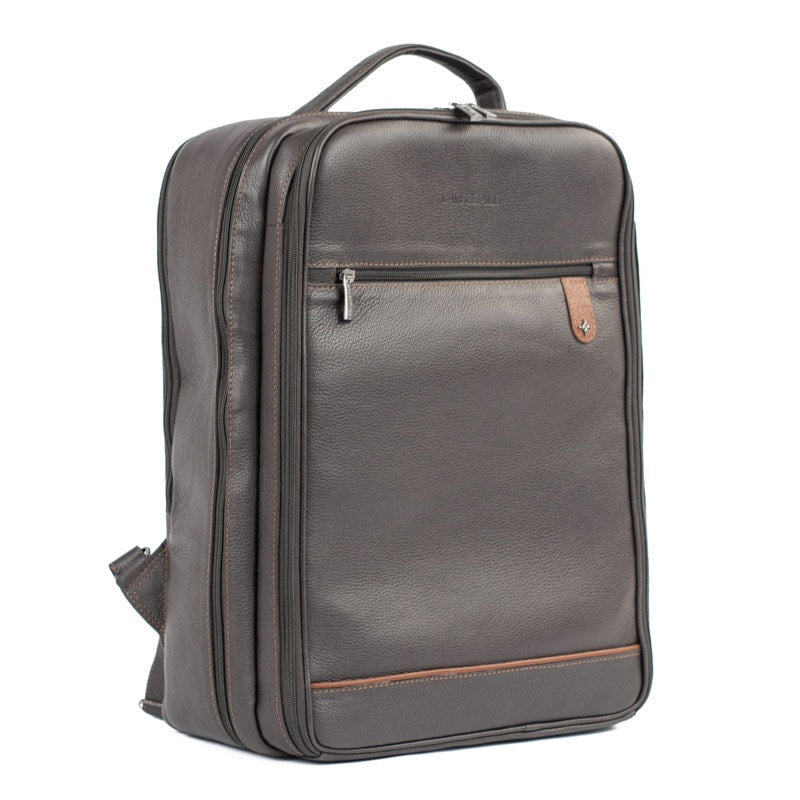 Mochila de Couro Búfalo La Fenice Café/Whisky 105469