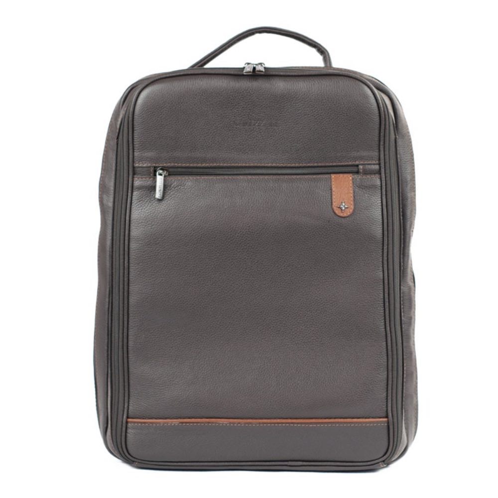 Mochila de Couro Búfalo La Fenice Café/Whisky 105469
