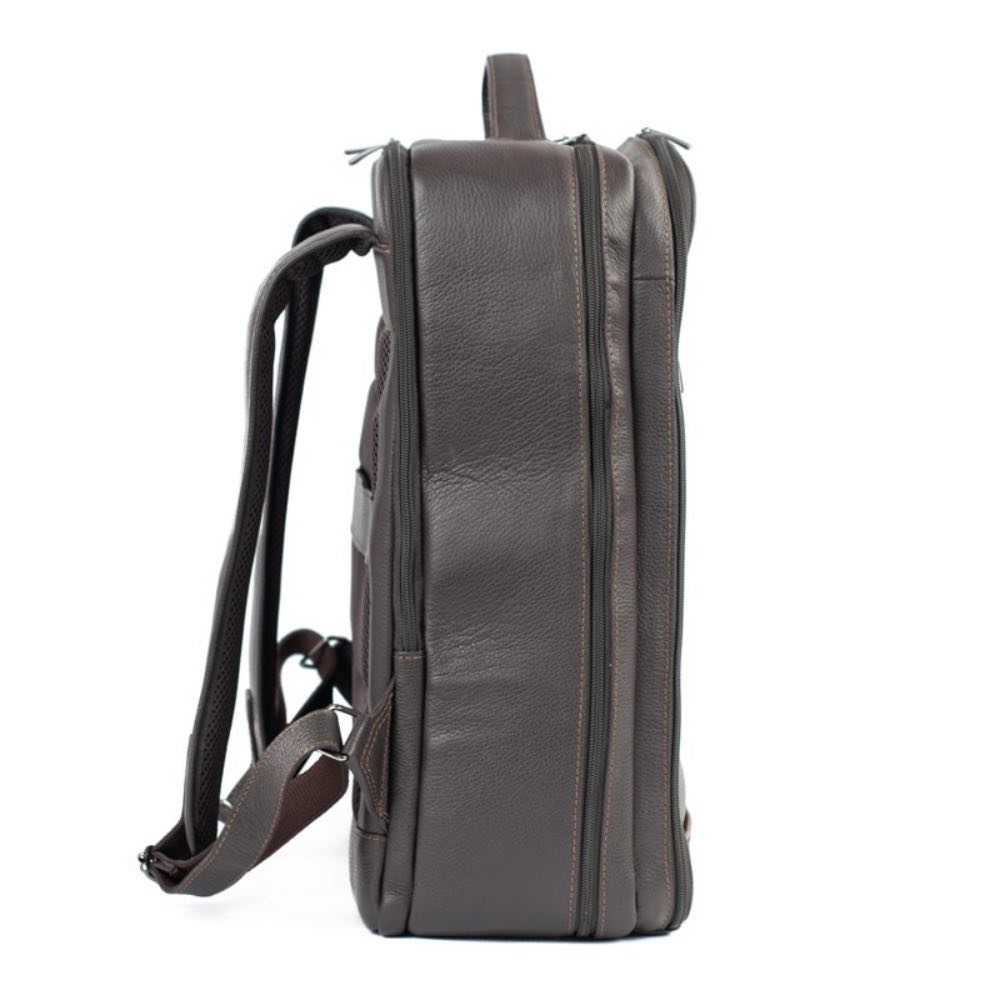 Mochila de Couro Búfalo La Fenice Café/Whisky 105469